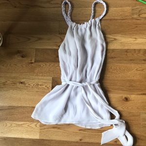 Silk lavender Banana Republic top